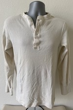 True Vtg 60s Military Shirt Sml Wool Henley Vietnam War Thermal Winter Workwear