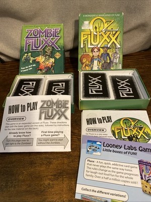 OZ FLUXX ZOMBIE FLUXX & 2012 Card Board Games Looney Labs