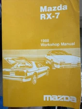 1988 Mazda RX-7 Hatchback Shop Service Repair Manual SE 2+2 GTU GXL Turbo
