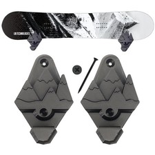 Snowboard Wall Mount Rack with Hooks Heavy-Duty Wall Storage Display for Sn...