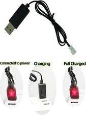 JST-PH 2P 2.0 Female USB Charger Cable for 3.7v RC Car Charger with 2P Plug
