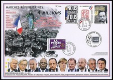 FDC "Marche Républicaine NOUS SOMMES TOUS CHARLIE, Paris FRANCE 2015" tp Presse