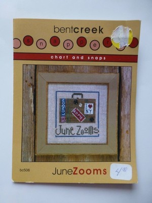 Bent Creek Snappers June Zooms Counted Cross Stitch Pattern with Snaps