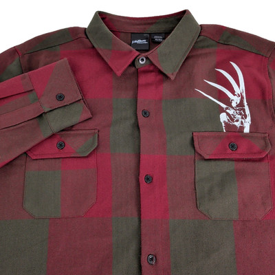 Freddy Krueger Nightmare On Elm Street Welcome To My Nightmare Flannel Shirt XL