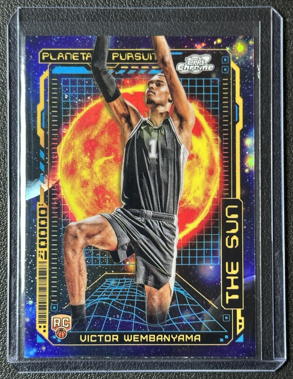 VICTOR WEMBANYAMA 2023-24 TOPPS COSMIC CHROME ROOKIE PLANETARY PURSUIT SUN RC