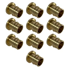 10 Pack XFITTING 3/4" Pex A Plug, 3/4" Expansion Plug, Lead Free Brass