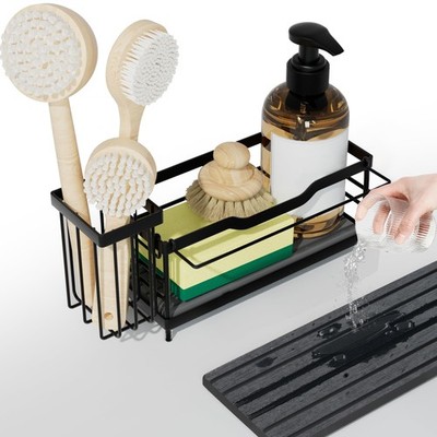 Sponge Holder for Kitchen Sink,Sink Caddy Organizer With Stone Drying Tray, S...