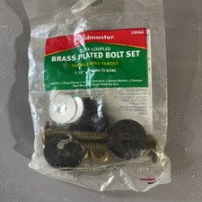 Fluidmaster Toilet Coupled Brass Plated Bolt Set 5/16" x 3" 10066
