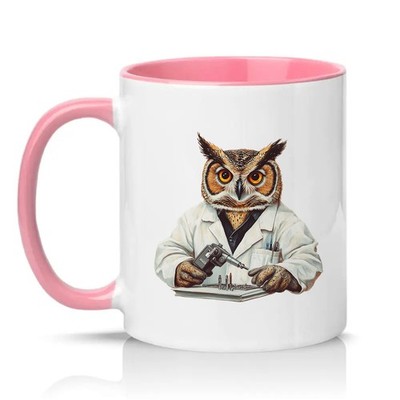 Weise Eule Wissenschaftler Unisex 11 Unzen Keramiktasse Laborforscher Wissenschaft Geschenk