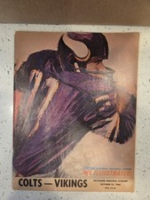 Original NFL Program Colts vs Vikings 1966 Baltimore Memorial Stadium Vintage