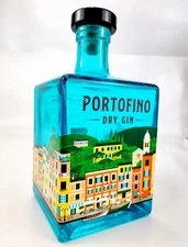 Empty Bottle Portofino Dry Gin Blue Italian Rivera Made in Italy - Empty Bottle