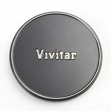 Vivitar - 57mm Black/Silver Metal - Slip-On Front Lens Cap