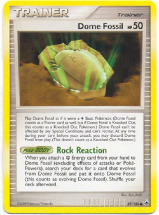 2x (pok-MD-089) Dome Fossil (C) Pokemon D&P Majestic Dawn Card # 89