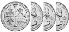 2019 San Antonio Missions National Park Quarters~Set of P D & S~Tracked Shipping