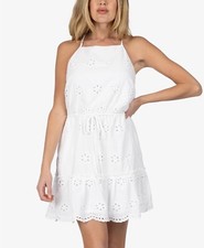 Speechless Embroidered Mini Dress Day White Size M