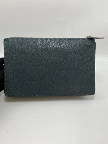 Fendi Cuoio Romano Selleria Metal Stitch Slim Clutch Pre-Owned Authentic - Picture 5 of 8