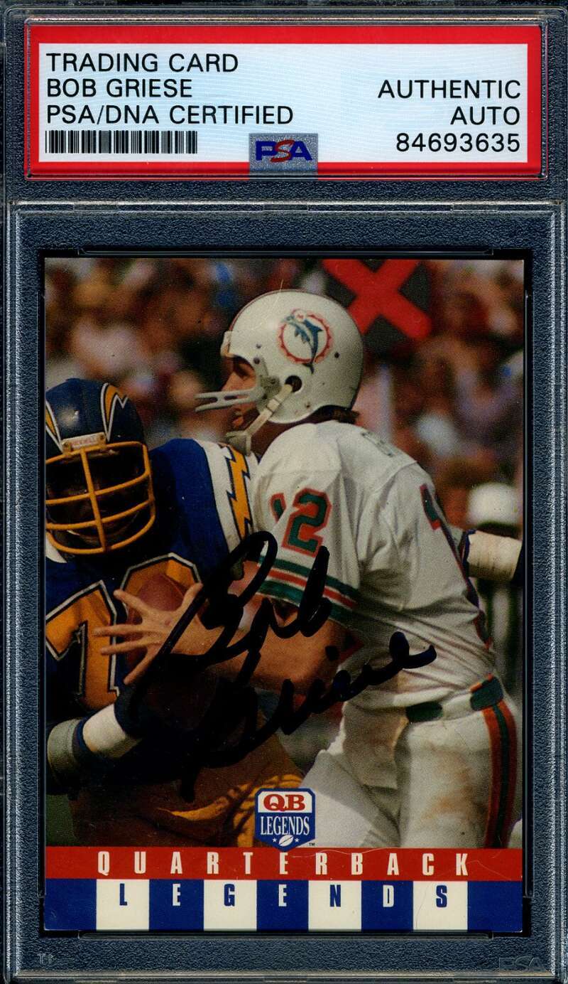 Bob Griese PSA DNA Signed 1991 Quarterback Legends Autograph