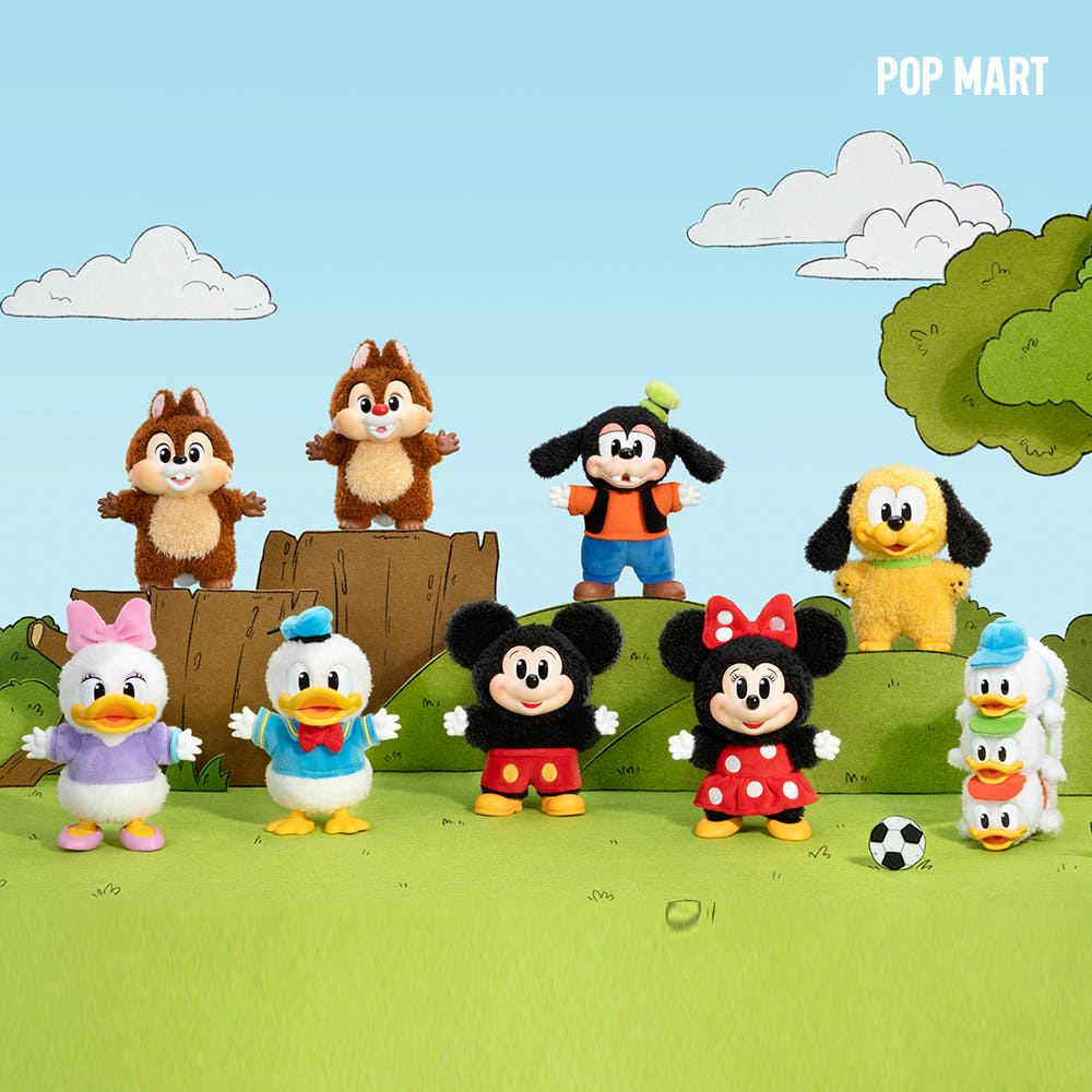 POPMART Mickey Family ドナルド デイジー キーチェーン 100% Authentic POPMART MICKEY FAMILY Cute Together Keychain
