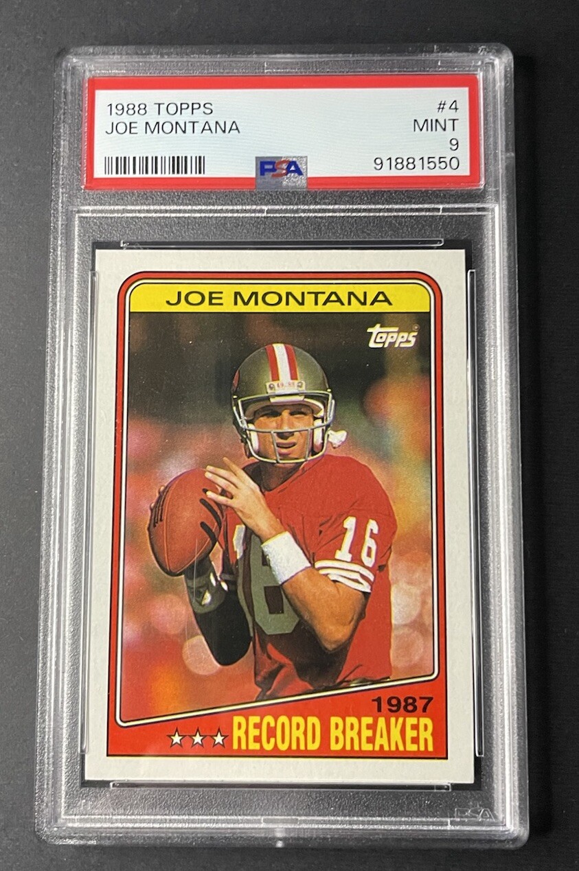 1988 Topps Joe Montana Record Breaker PSA 9 San Francisco 49ers