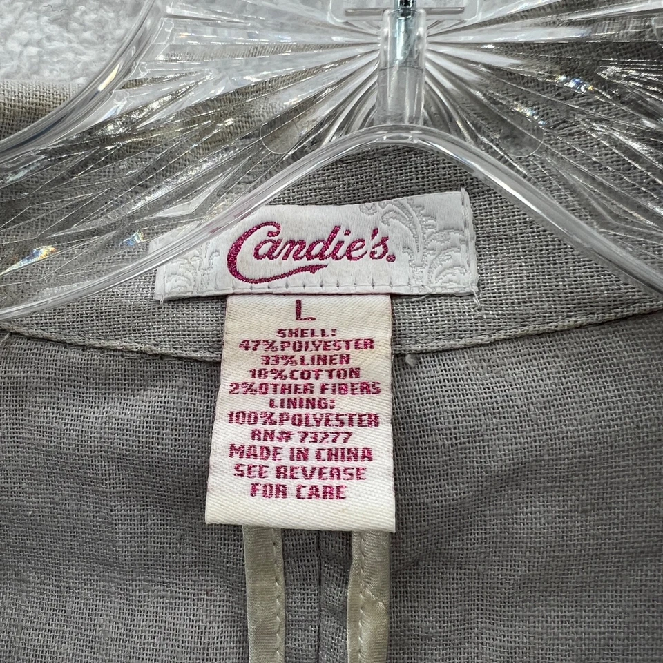 Chaqueta Blazer Candies Mujer Grande Gris 34x24 Traje Abrigo Deportivo Damas Elegante Foto 4 de 4