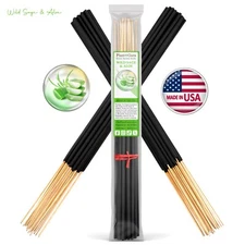 WILD SAGE & ALOE Incense Sticks 19" Jumbo Extra Large Bulk Handmade Hand Dipped