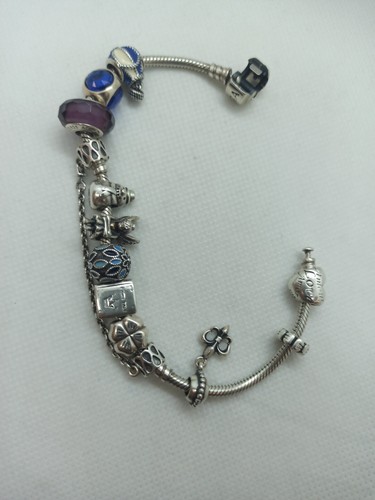 Bracciale Pandora Completo Di 13 Charms - Foto 7 di 14
