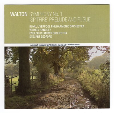 WALTON Symphony No 1/Spitfire Prelude & Fugue CD Royal Liverpool Phil O, HANDLEY