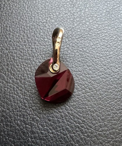 Genuine Swarovski Pendant, Gold Tone Plated