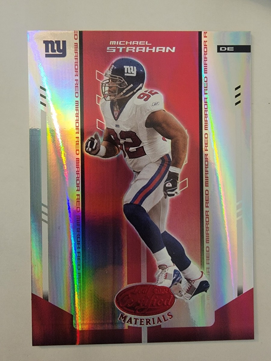2004 Leaf Certified Materials - Mirror Red #80 Michael Strahan 