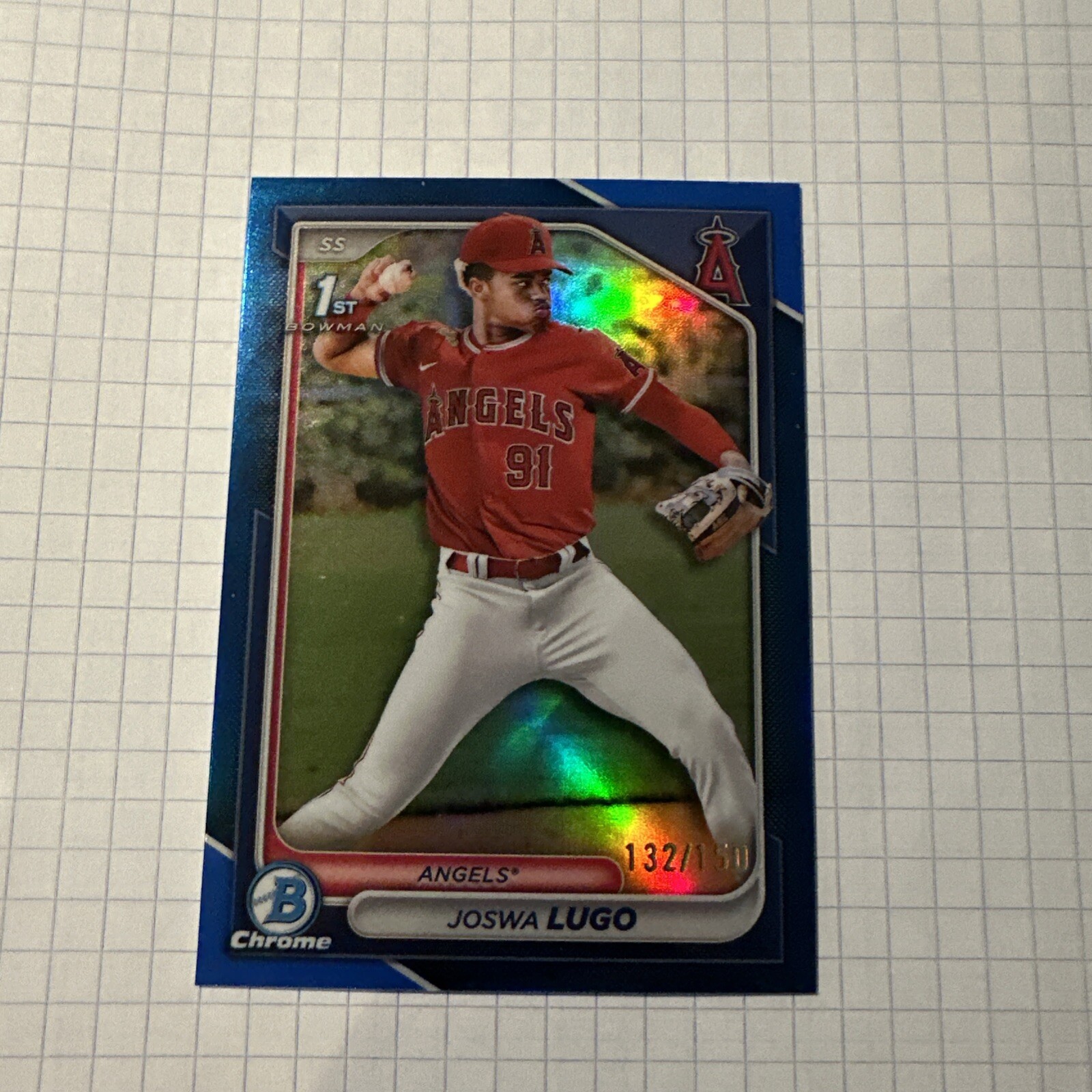 2024 Bowman Chrome - Prospects Blue Refractor #BCP-237 Joswa Lugo /150 (RC)