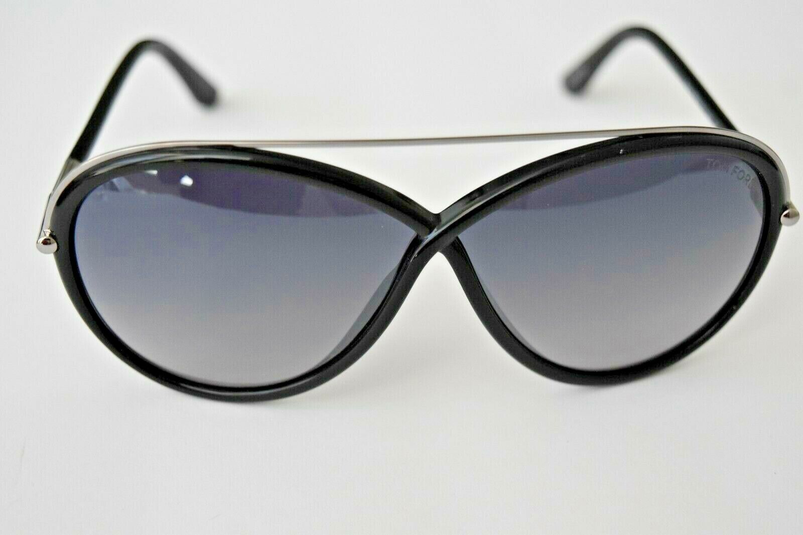 bule prik Retfærdighed Tom Ford Auth Tamara Black Silver Oversized Mirror TF454 01C 64-5-130  Sunglasses | eBay