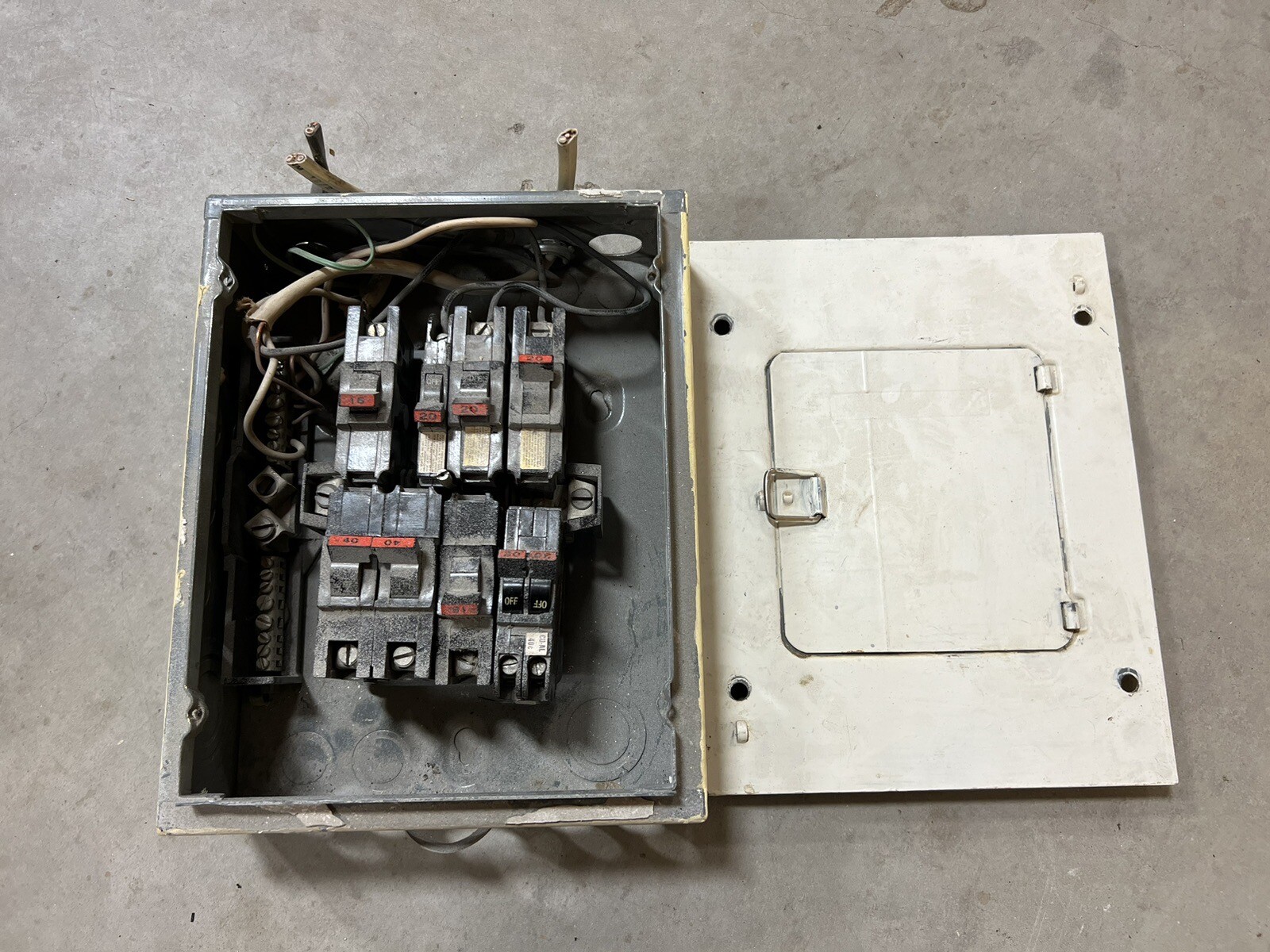 Federal Pacific Stablok Electrical Panel Box With Breakers eBay