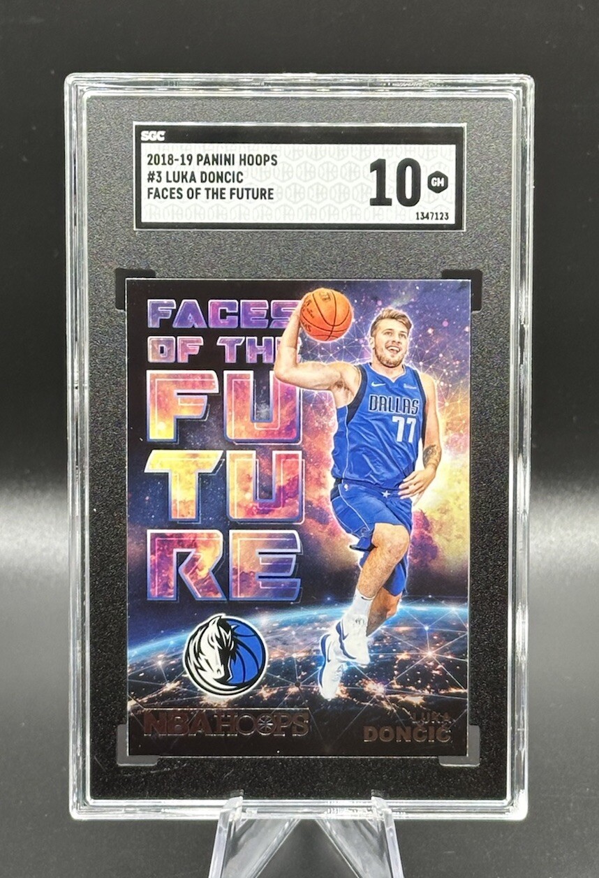 2018-19 NBA Hoops #3 LUKA DONCIC Rookie RC Faces of the Future 🔥 SGC 10 - Pop 8