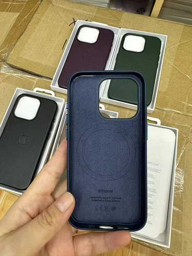 Custodia in pelle originale con MagSafe per iPhone 16 Pro Max Case15Pro 14 13 12 - Zdjęcie 5 z 39