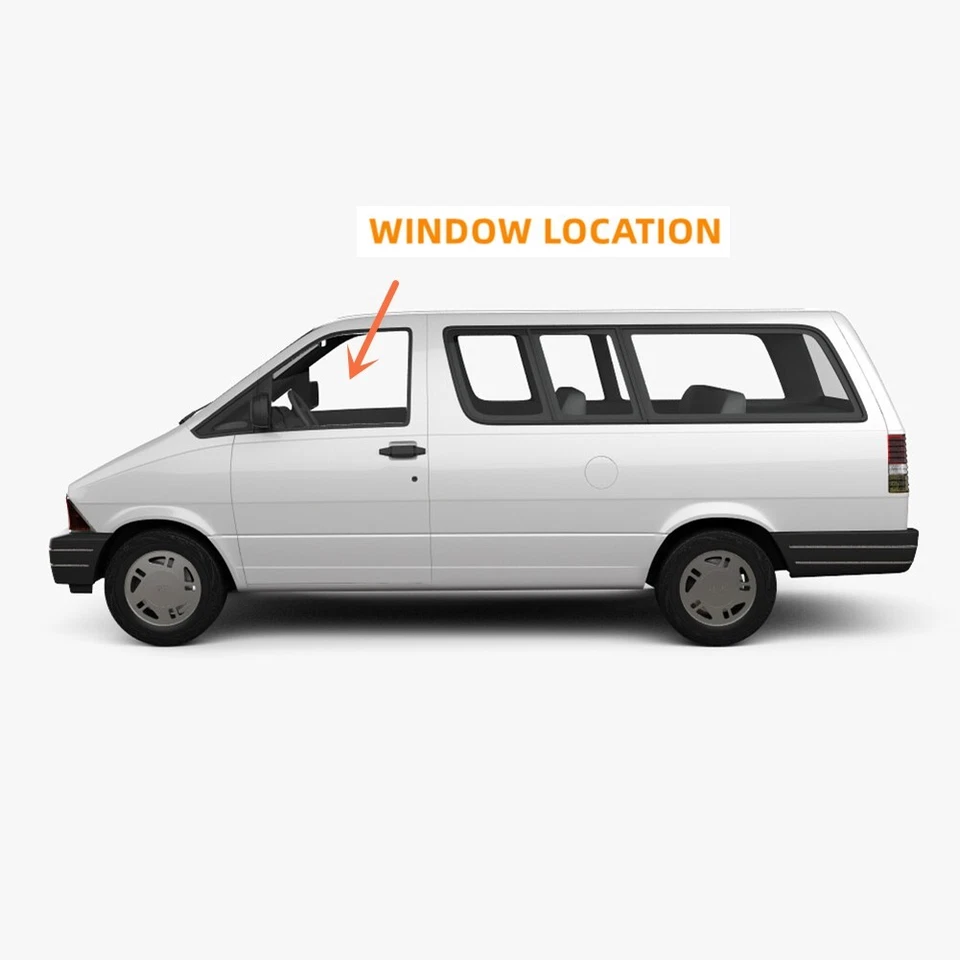 Driver/Left Side Front Door Window Glass For 1986-1997 Ford Aerostar Van Foto 2 de 3