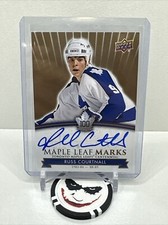 2017-18 UD TML Centennial Russ Courtnall Maple Leaf Marks Autograph 🔥 # MLM-RC