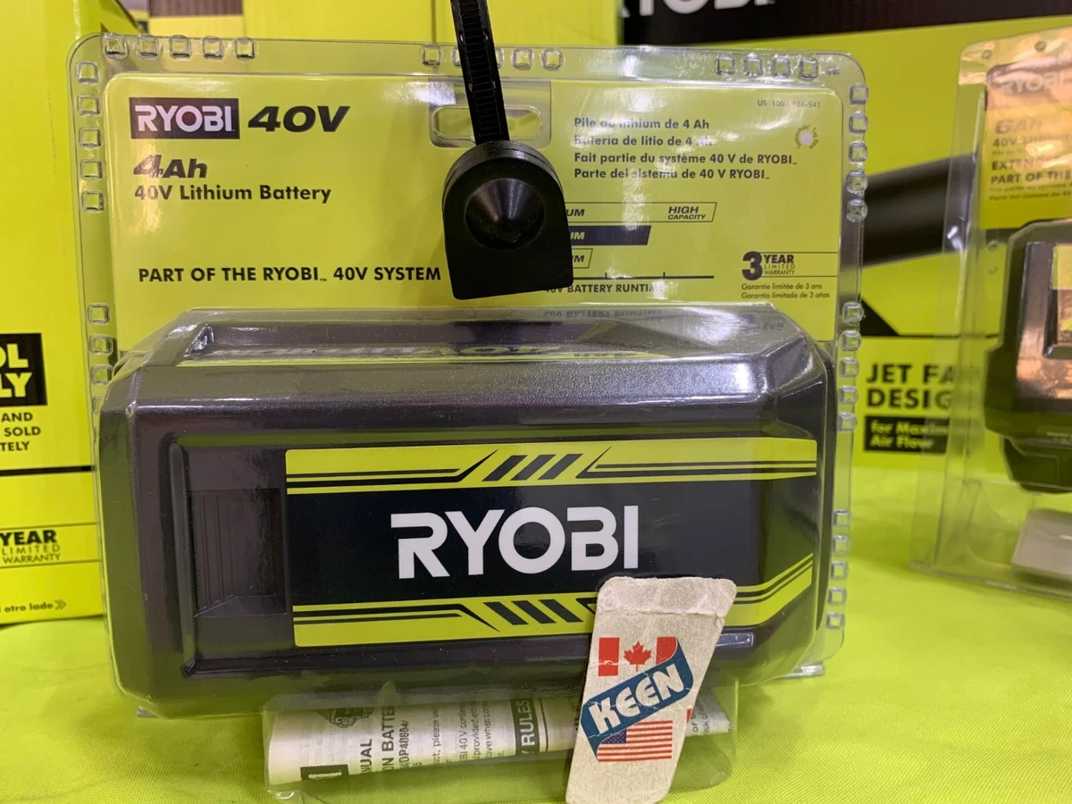 RYOBI CANADA 40V Li Ion 4 Ah High Capacity Battery