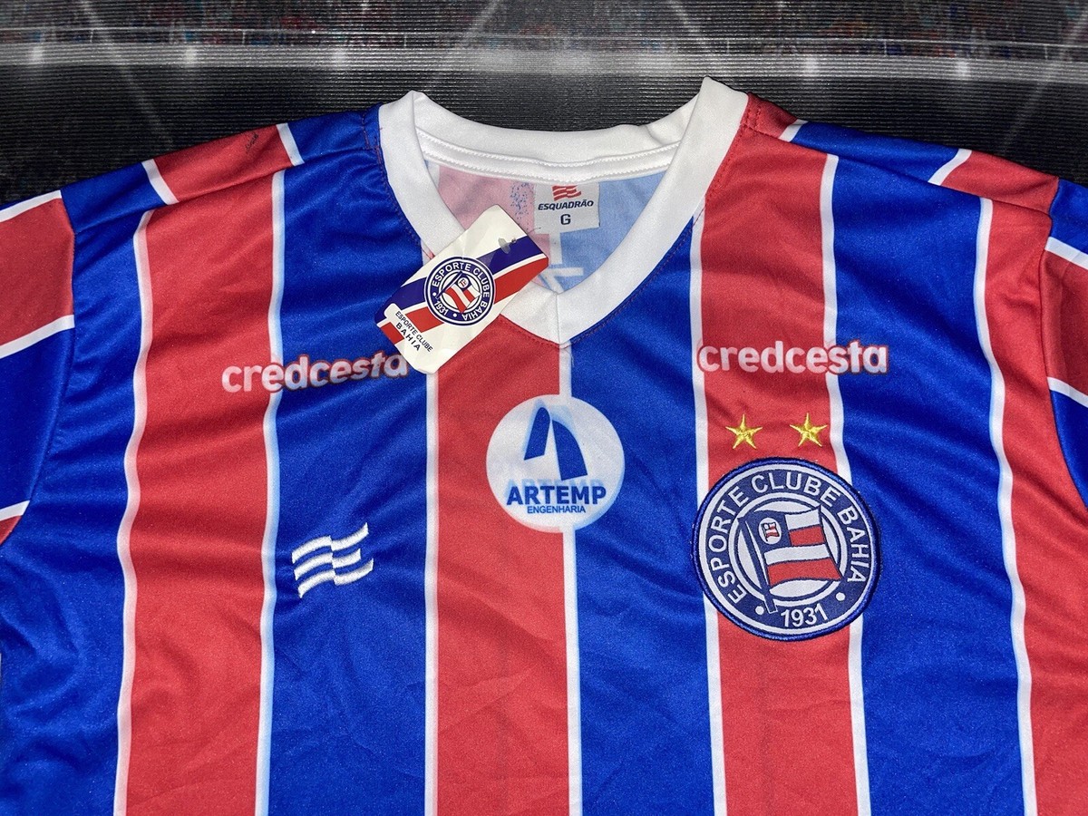 Esporte Clube Bahia #10 Soccer Escuadrao Jersey Mens Sz Large WNT