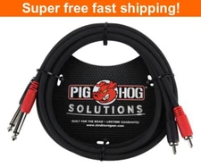 Pig Hog PD-R1406 Solutions Dual RCA (Male) to Dual 1/4" Mono (Male) 6FT Cable