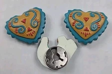 Button Covers, Vintage, Native American design Lotof3