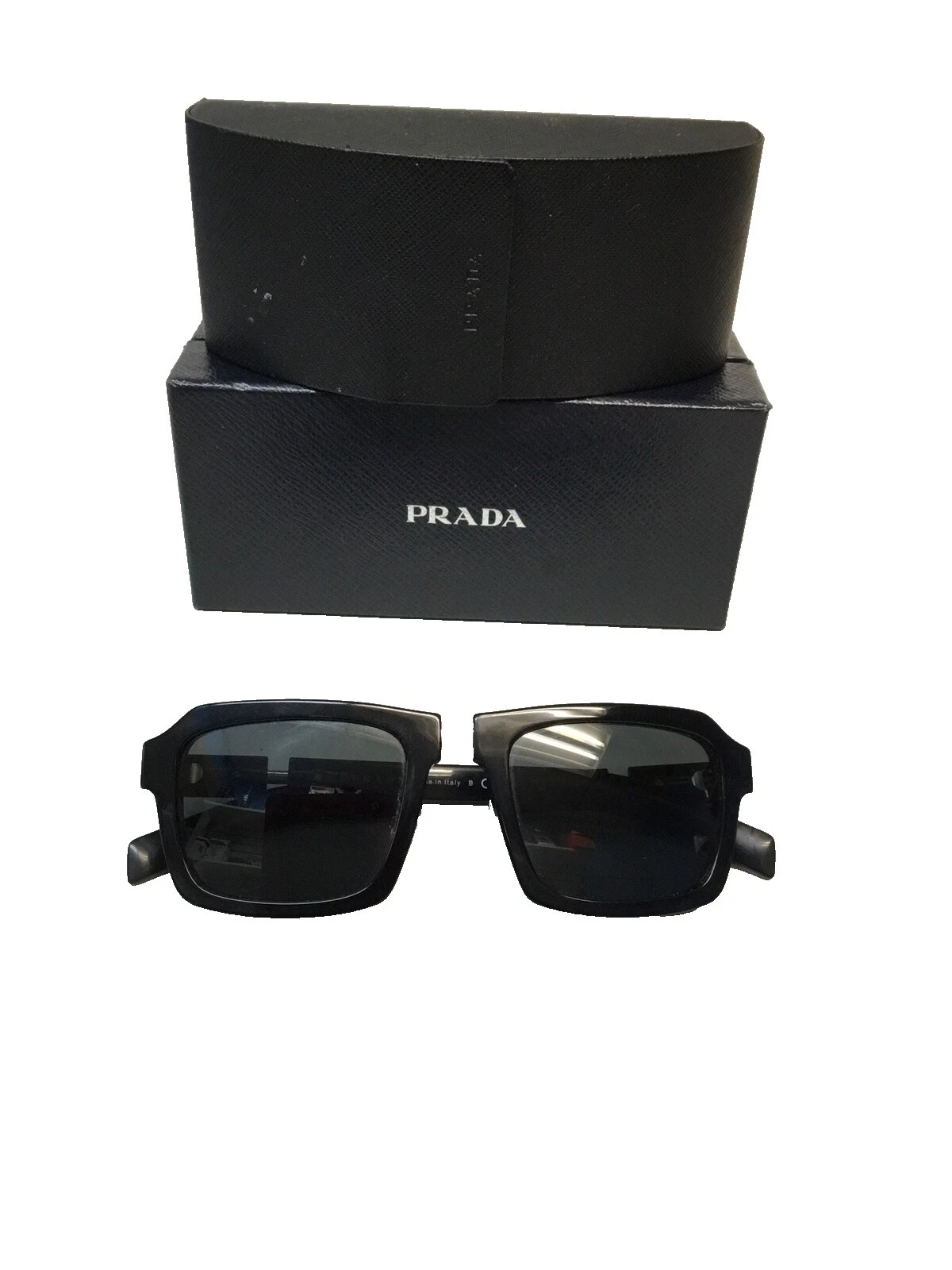 PRADA Plastic Frame Round Sunglasses for Men