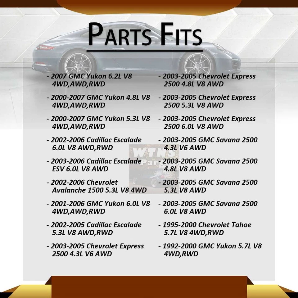 Front Rear Shaft All Joints U-Joints 4PCS For 2006-2013 GMC Savana 1500 5.3L AWD - Image 3 of 4