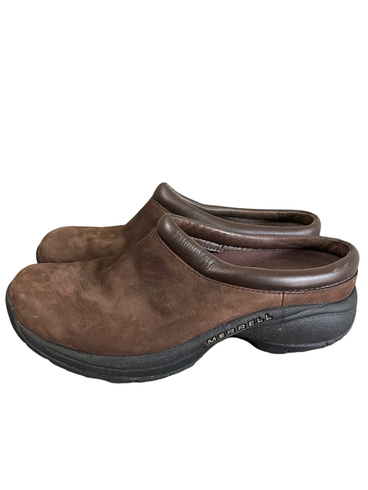 Scarpe zoccoli Merrell donna Jungle Primo in pelle marrone scuro taglia 8