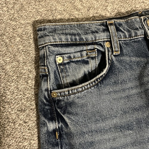 7 For All Mankind Tess Trouser Womens Jeans 27W 32l Straight Fit Stretch High - Picture 3 of 15