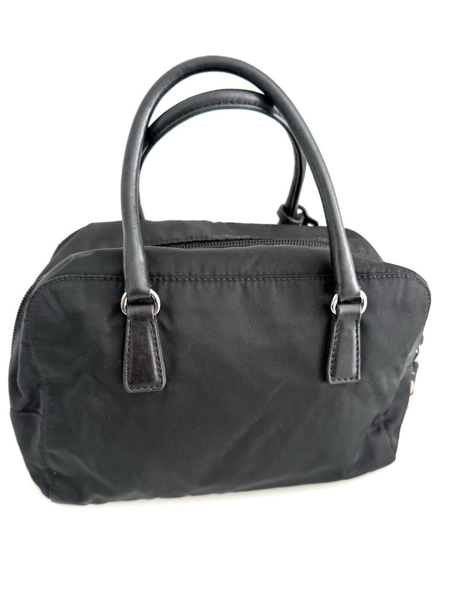 ハンドバッグ PRADA BLACK NYLON HANDBAG Prada Tessuto Nylon Shoulder Hand Bag Black **RARE** Heart