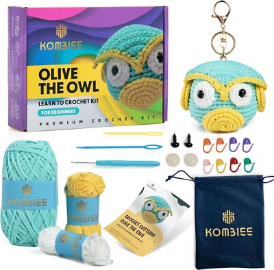 KOMBLEE Crochet Kit for Beginners - Complete DIY Crochet Starter Set-B20