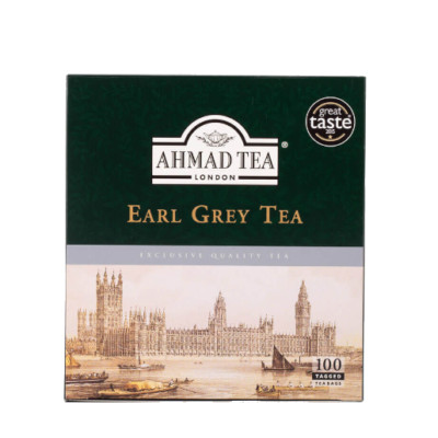 Ahmad Tea Earl Gray Black Tea 200 g With The Aroma of Bergamot 100 bags