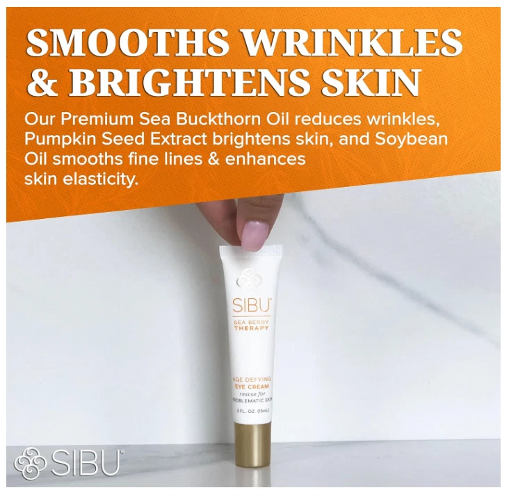 Sibu Sea Buckthorn Berry Therapy Age Defying Eye Cream 0.5oz/15mL NIB Exp 4/26 - Image 4 of 4