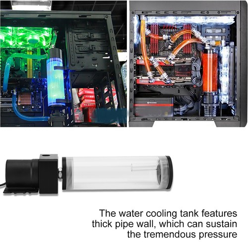 G1/4 Water Cooling Tank Cylinder Reservoir Pump Combo Set 19W For PC Compute GHB - Afbeelding 6 van 22
