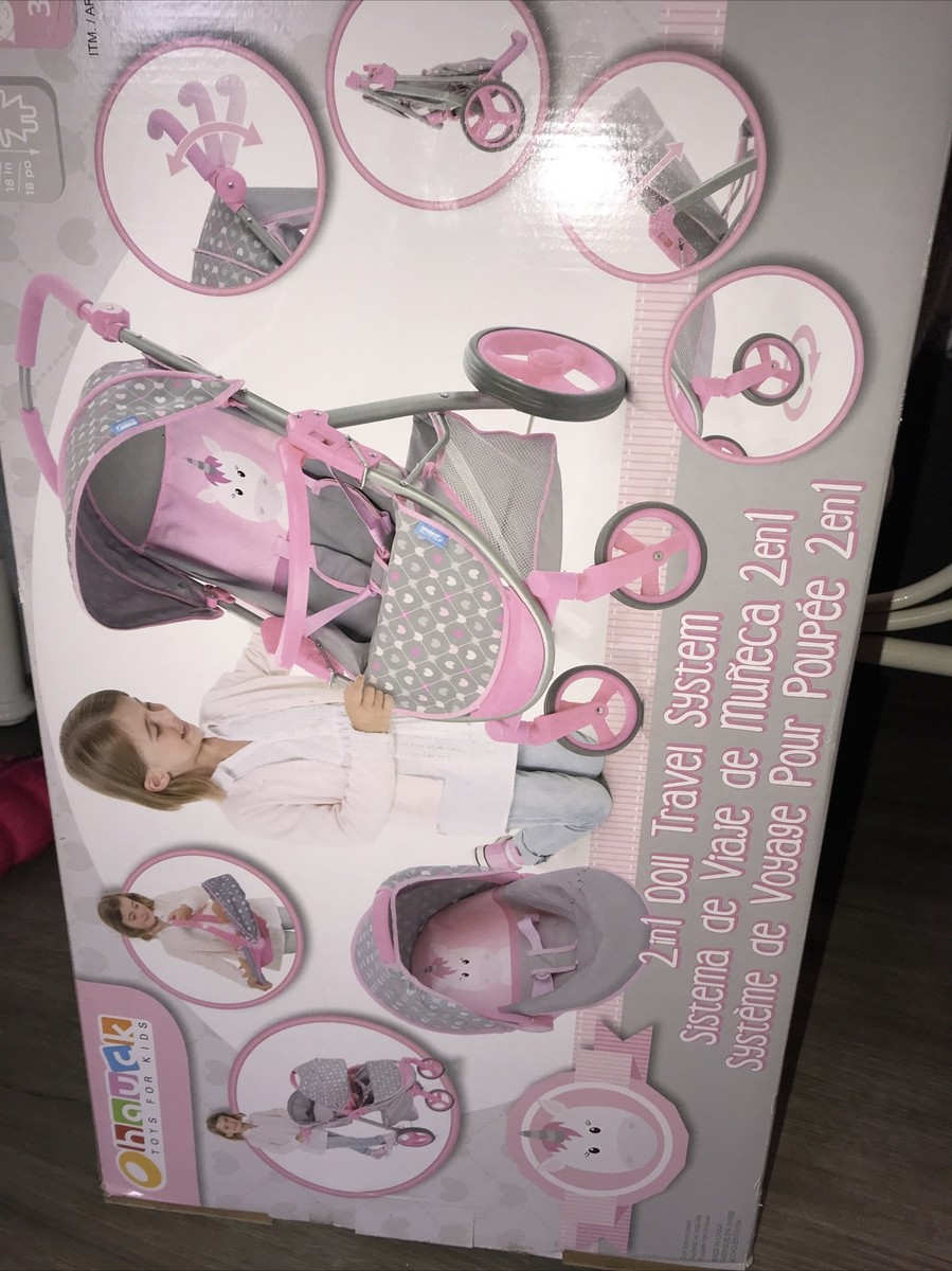 2-in-1 Doll Travel Set Stroller And Carrier System